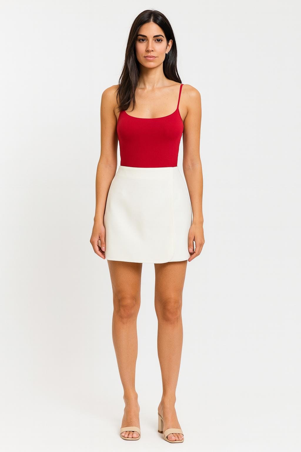 Kırmızı İnce Askılı Basic Bodysuit - Görsel 2