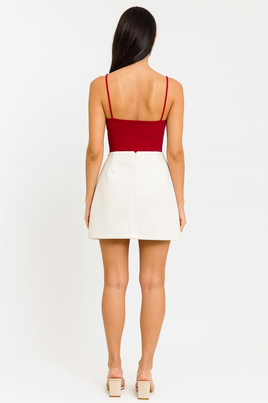 Kırmızı İnce Askılı Basic Bodysuit - Görsel 3