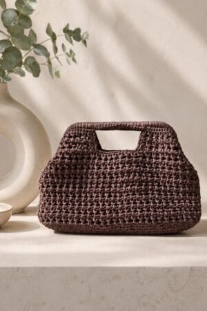 Acı Kahve İçi Astarlı Clutch Çanta